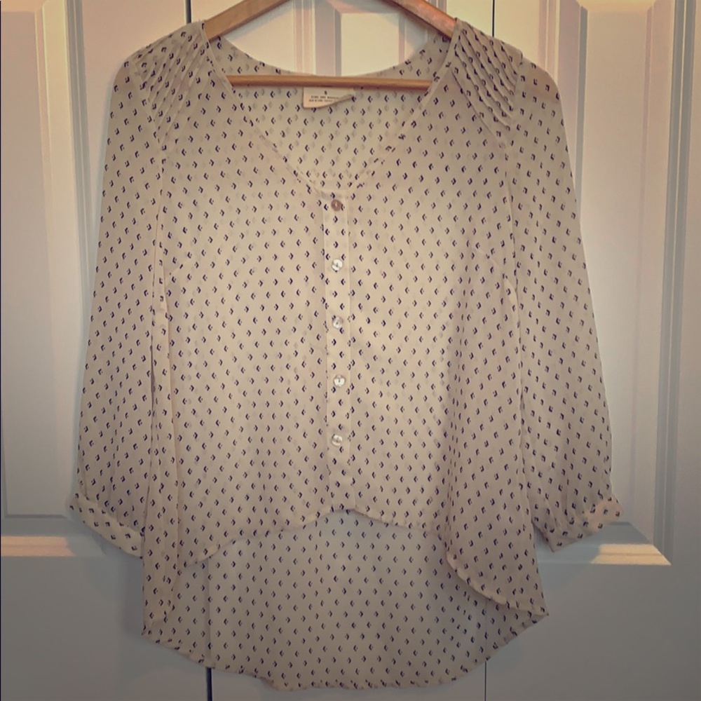 Sheer Cream Top - Small